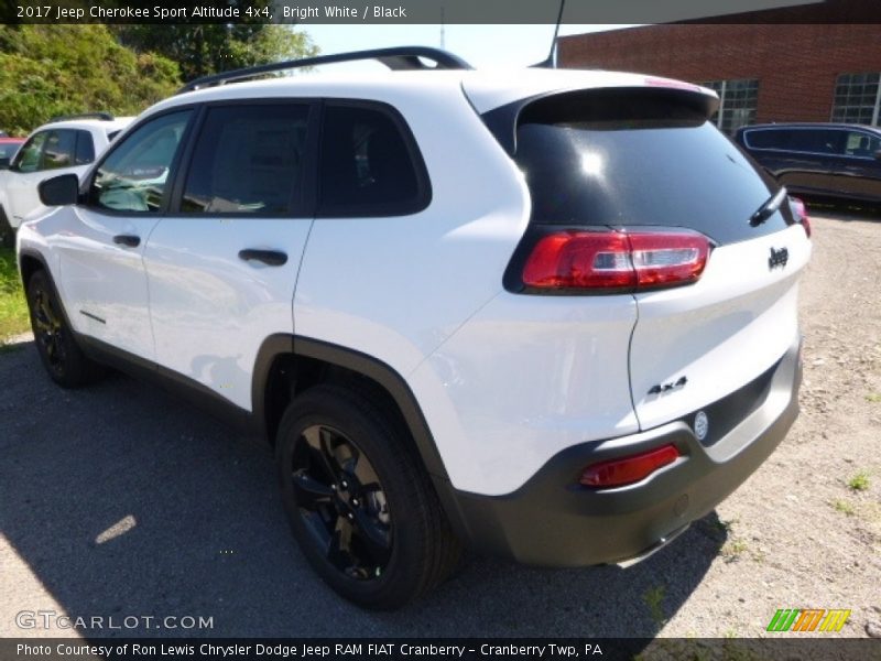 Bright White / Black 2017 Jeep Cherokee Sport Altitude 4x4