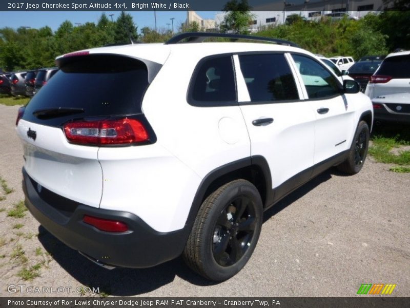 Bright White / Black 2017 Jeep Cherokee Sport Altitude 4x4