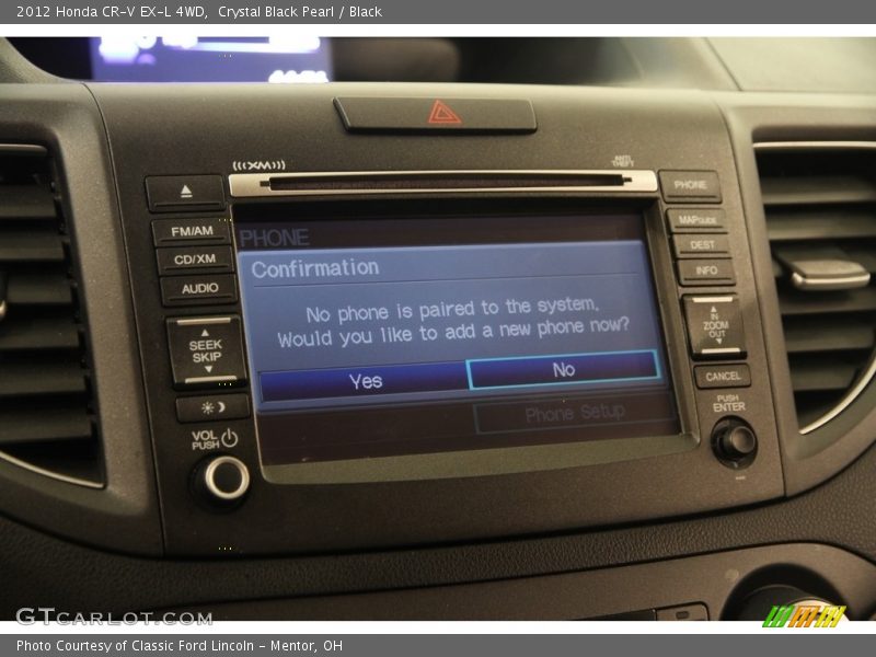 Crystal Black Pearl / Black 2012 Honda CR-V EX-L 4WD