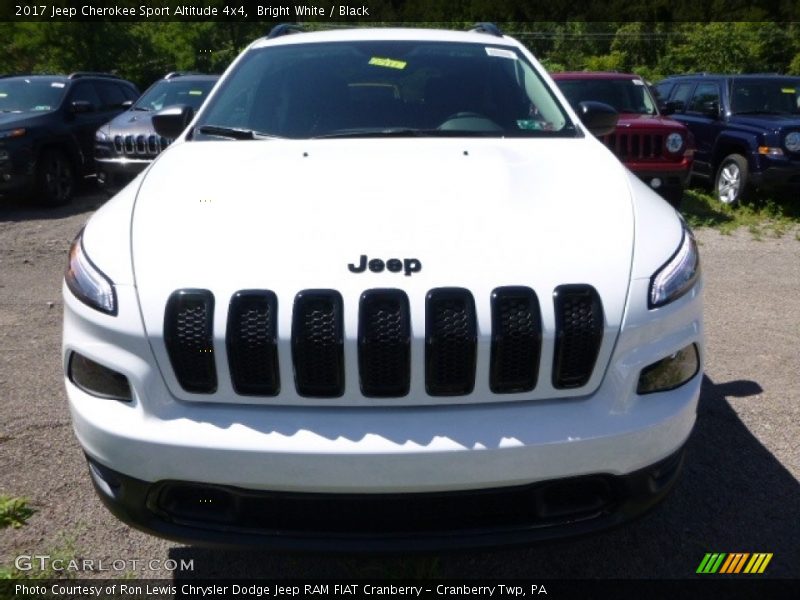 Bright White / Black 2017 Jeep Cherokee Sport Altitude 4x4