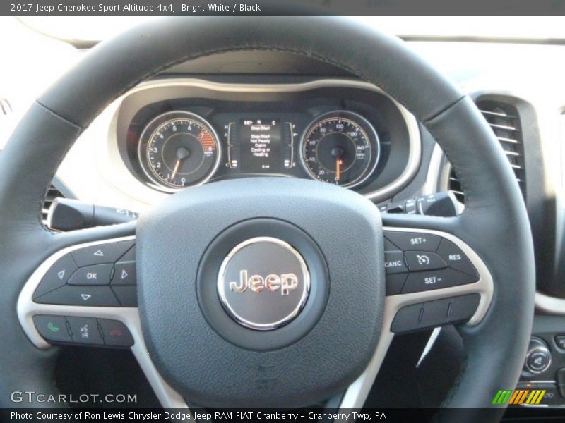 Bright White / Black 2017 Jeep Cherokee Sport Altitude 4x4