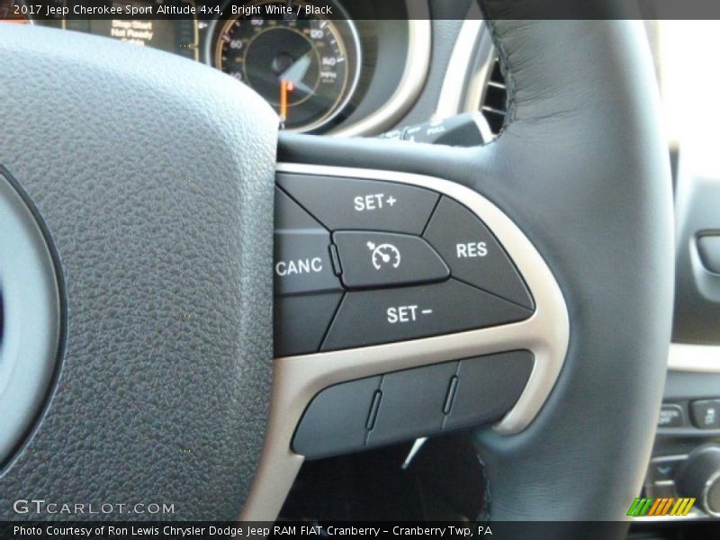 Bright White / Black 2017 Jeep Cherokee Sport Altitude 4x4