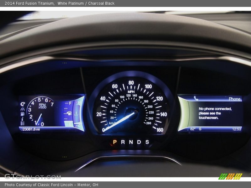 White Platinum / Charcoal Black 2014 Ford Fusion Titanium