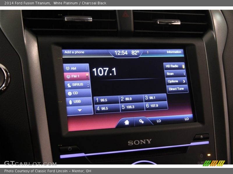 White Platinum / Charcoal Black 2014 Ford Fusion Titanium