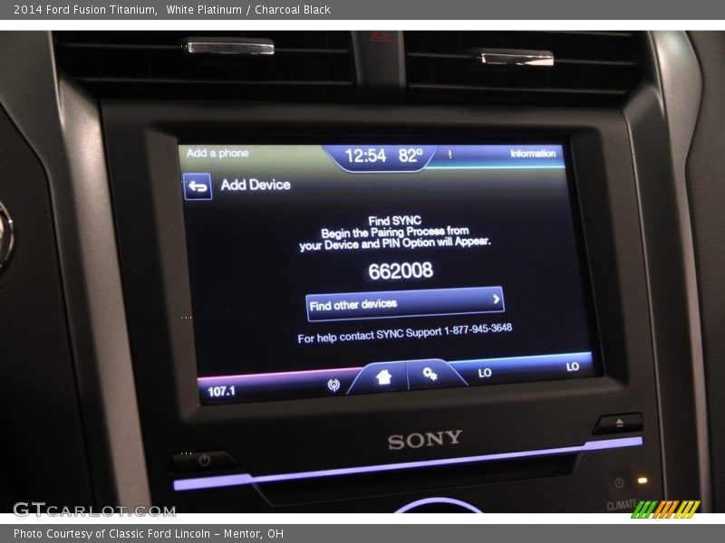 White Platinum / Charcoal Black 2014 Ford Fusion Titanium