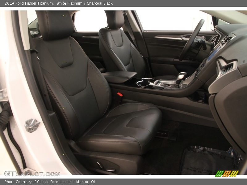 White Platinum / Charcoal Black 2014 Ford Fusion Titanium