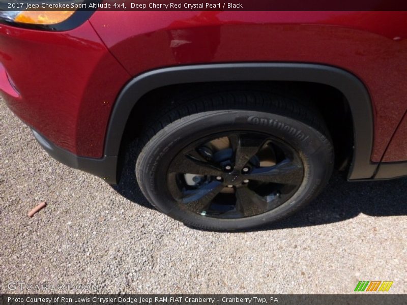 Deep Cherry Red Crystal Pearl / Black 2017 Jeep Cherokee Sport Altitude 4x4