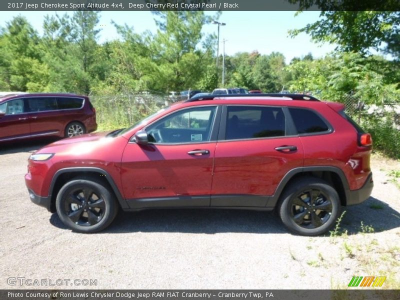 Deep Cherry Red Crystal Pearl / Black 2017 Jeep Cherokee Sport Altitude 4x4