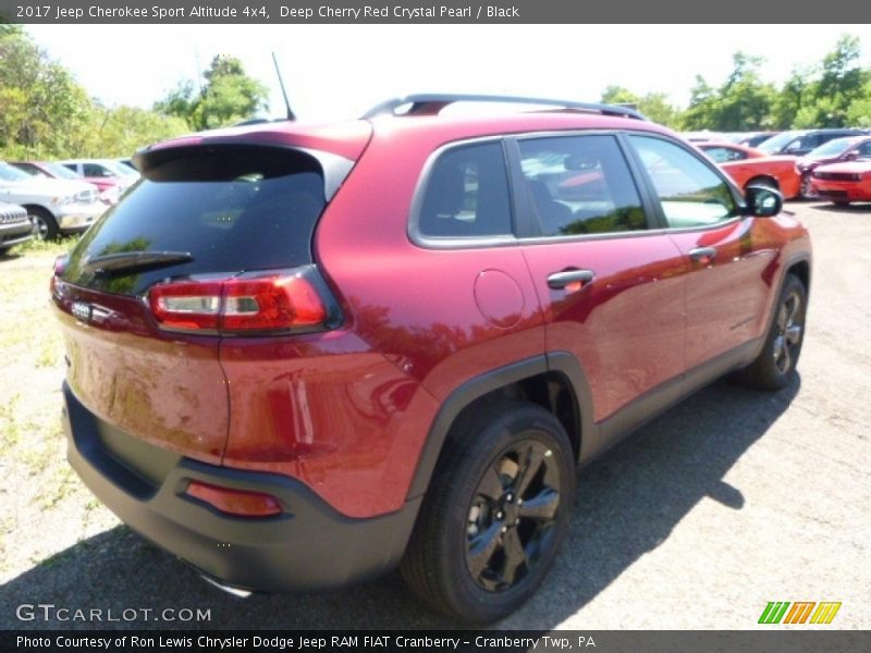 Deep Cherry Red Crystal Pearl / Black 2017 Jeep Cherokee Sport Altitude 4x4