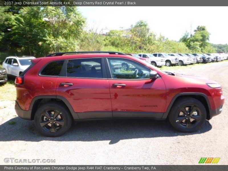 Deep Cherry Red Crystal Pearl / Black 2017 Jeep Cherokee Sport Altitude 4x4