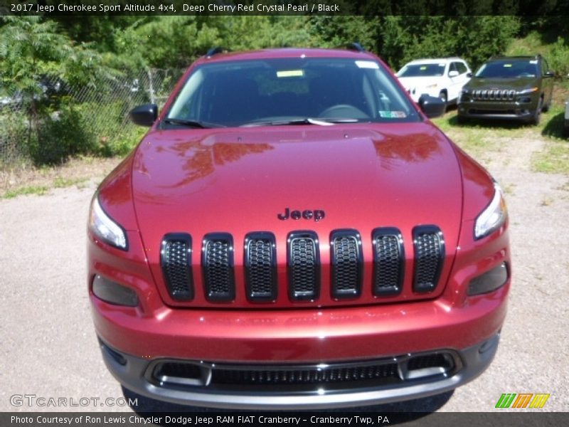 Deep Cherry Red Crystal Pearl / Black 2017 Jeep Cherokee Sport Altitude 4x4