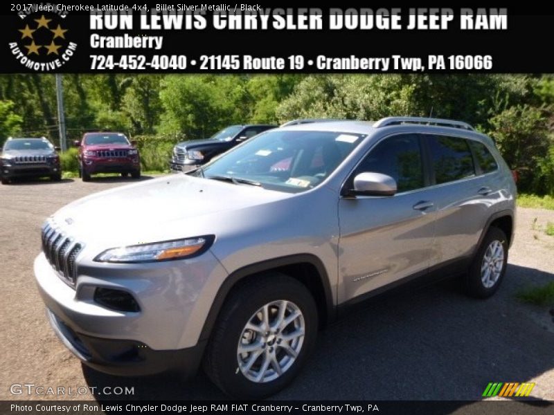 Billet Silver Metallic / Black 2017 Jeep Cherokee Latitude 4x4