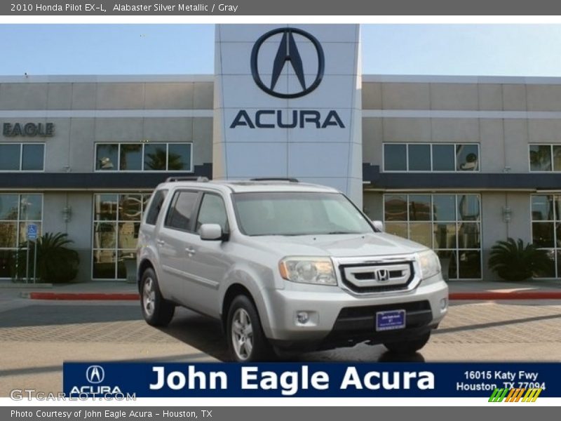 Alabaster Silver Metallic / Gray 2010 Honda Pilot EX-L