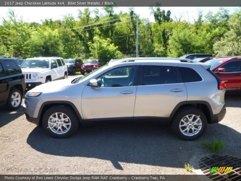 Billet Silver Metallic / Black 2017 Jeep Cherokee Latitude 4x4