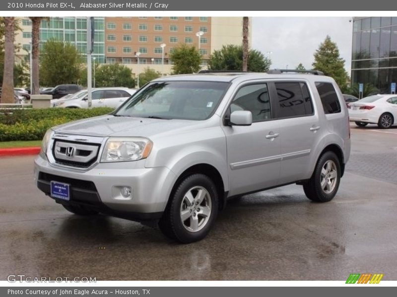 Alabaster Silver Metallic / Gray 2010 Honda Pilot EX-L