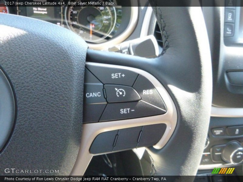 Billet Silver Metallic / Black 2017 Jeep Cherokee Latitude 4x4