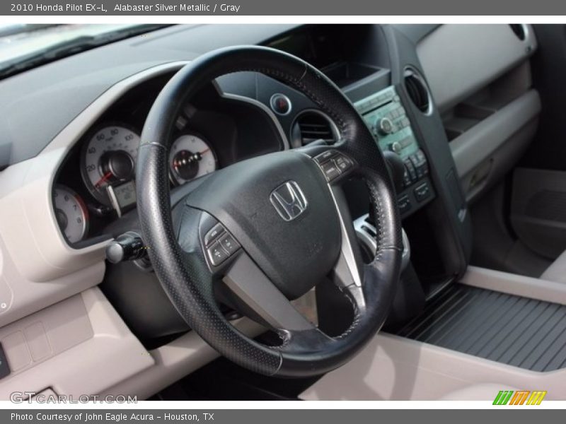 Alabaster Silver Metallic / Gray 2010 Honda Pilot EX-L