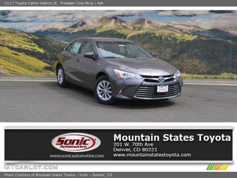 Predawn Gray Mica / Ash 2017 Toyota Camry Hybrid LE