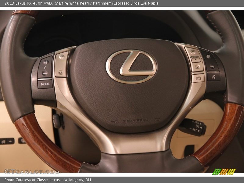 Starfire White Pearl / Parchment/Espresso Birds Eye Maple 2013 Lexus RX 450h AWD