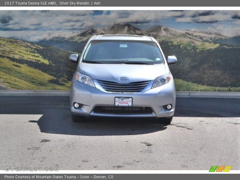 Silver Sky Metallic / Ash 2017 Toyota Sienna XLE AWD