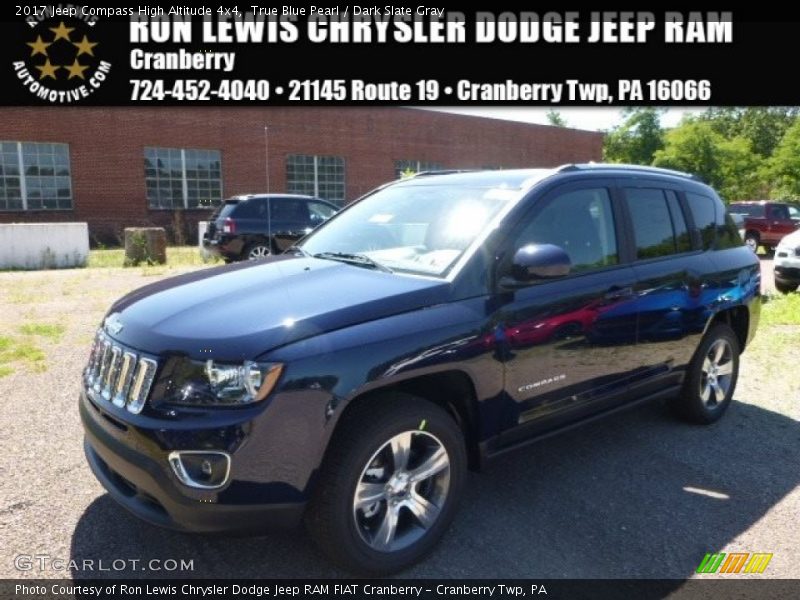 True Blue Pearl / Dark Slate Gray 2017 Jeep Compass High Altitude 4x4