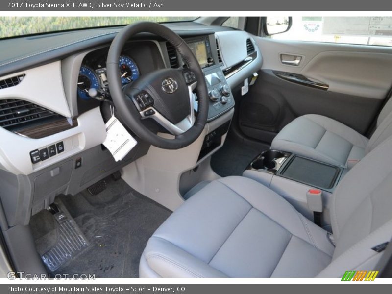 Silver Sky Metallic / Ash 2017 Toyota Sienna XLE AWD