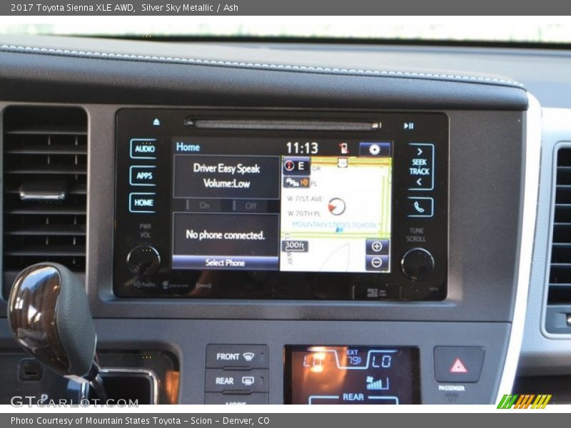 Silver Sky Metallic / Ash 2017 Toyota Sienna XLE AWD