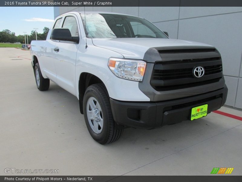 Super White / Graphite 2016 Toyota Tundra SR Double Cab