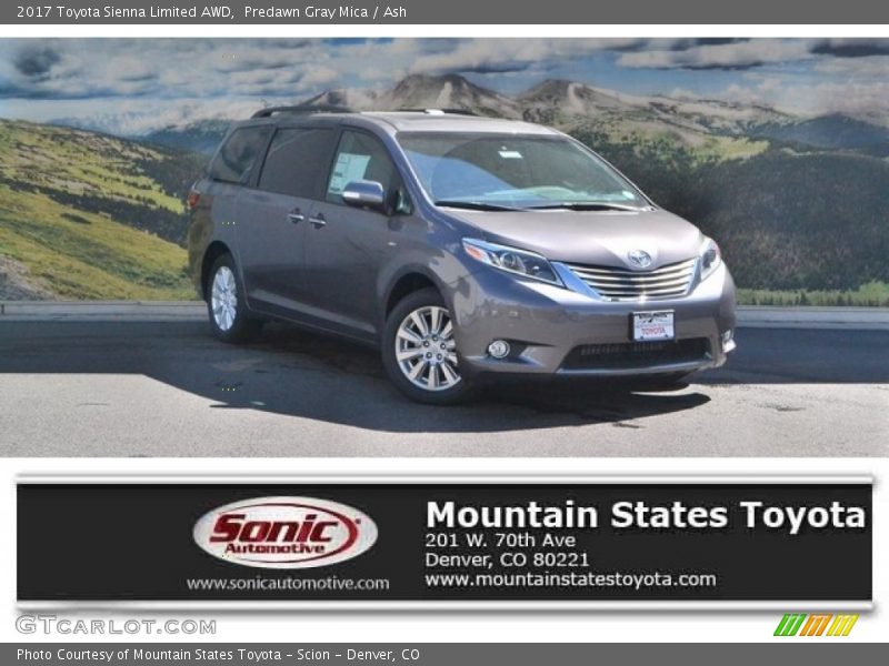 Predawn Gray Mica / Ash 2017 Toyota Sienna Limited AWD