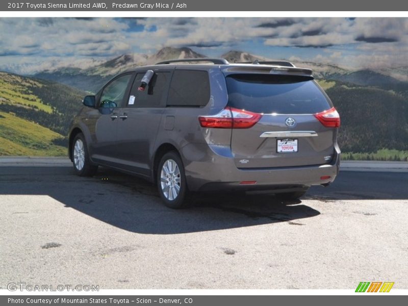 Predawn Gray Mica / Ash 2017 Toyota Sienna Limited AWD