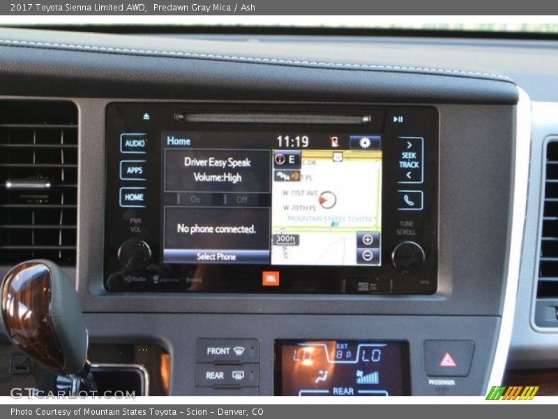 Controls of 2017 Sienna Limited AWD