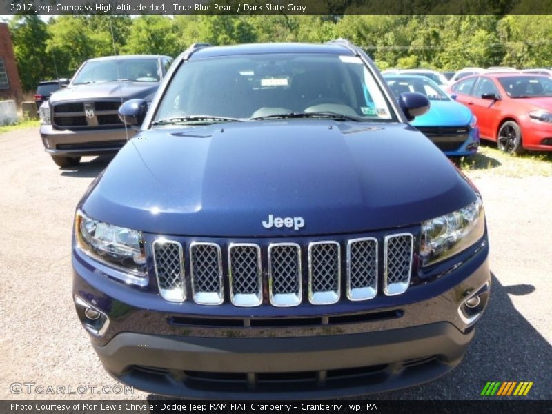 True Blue Pearl / Dark Slate Gray 2017 Jeep Compass High Altitude 4x4