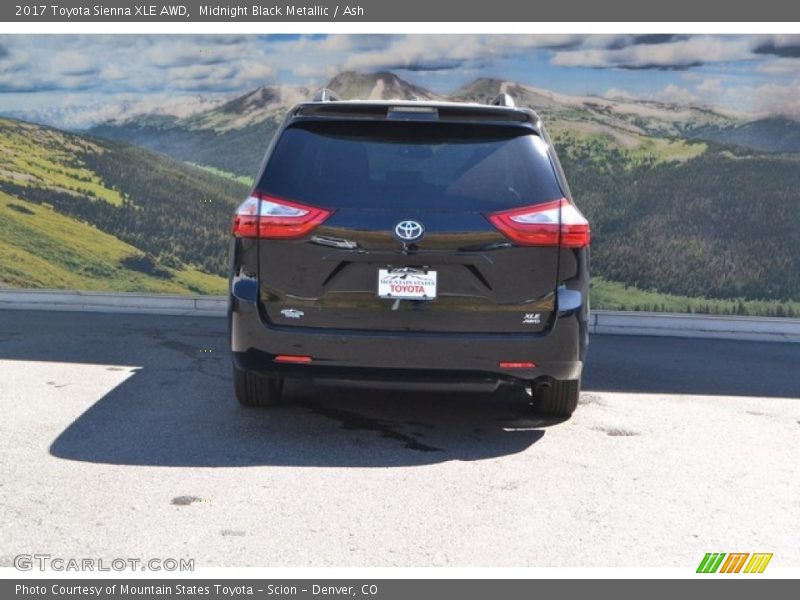 Midnight Black Metallic / Ash 2017 Toyota Sienna XLE AWD