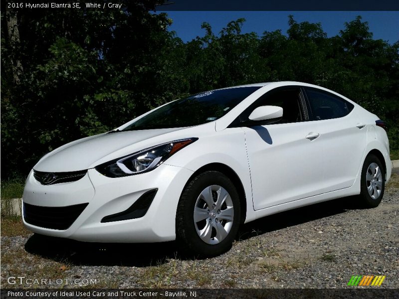 White / Gray 2016 Hyundai Elantra SE