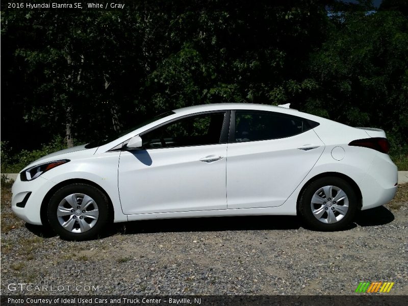 White / Gray 2016 Hyundai Elantra SE