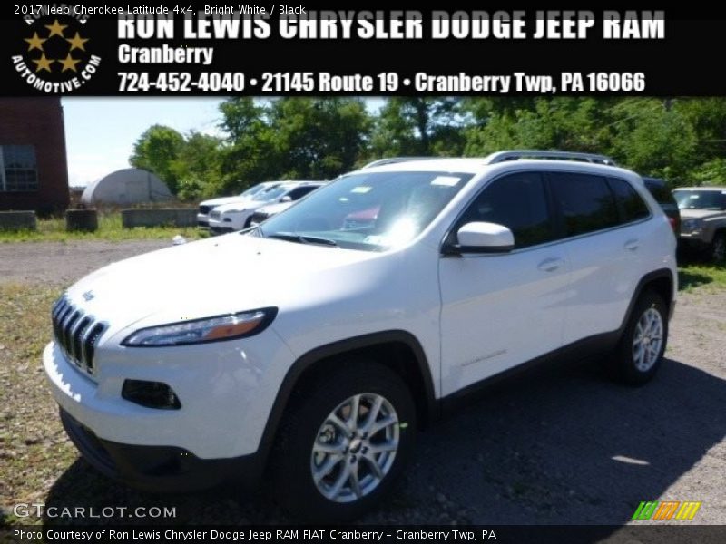 Bright White / Black 2017 Jeep Cherokee Latitude 4x4