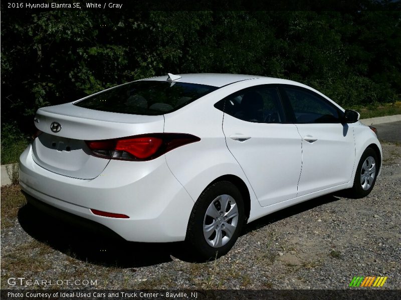 White / Gray 2016 Hyundai Elantra SE