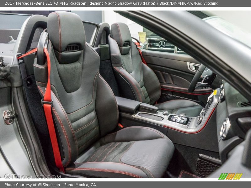  2017 SLC 43 AMG Roadster Black/DINAMICA w/Red Stitching Interior