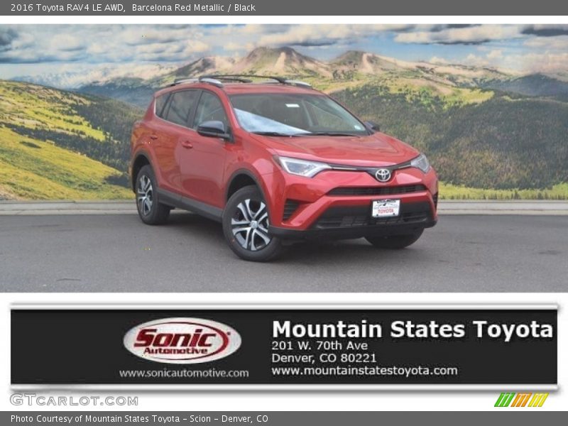 Barcelona Red Metallic / Black 2016 Toyota RAV4 LE AWD
