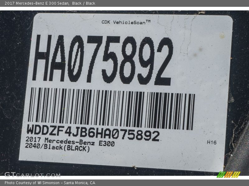 Black / Black 2017 Mercedes-Benz E 300 Sedan