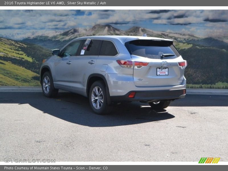 Silver Sky Metallic / Ash 2016 Toyota Highlander LE V6 AWD