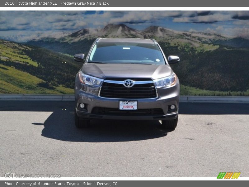 Predawn Gray Mica / Black 2016 Toyota Highlander XLE