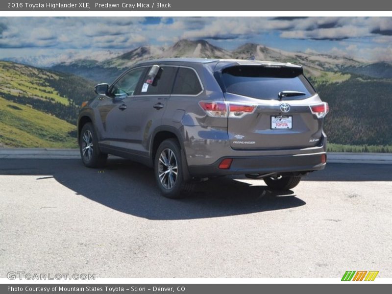 Predawn Gray Mica / Black 2016 Toyota Highlander XLE