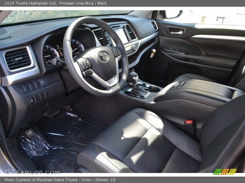 Predawn Gray Mica / Black 2016 Toyota Highlander XLE