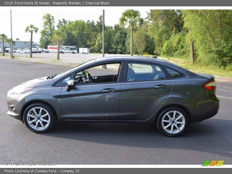Magnetic Metallic / Charcoal Black 2015 Ford Fiesta SE Sedan