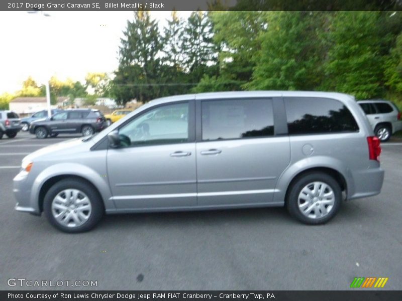 Billet Metallic / Black 2017 Dodge Grand Caravan SE