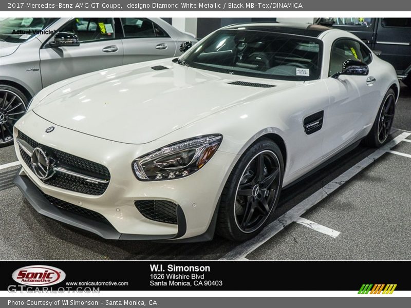 designo Diamond White Metallic / Black MB-Tex/DINAMICA 2017 Mercedes-Benz AMG GT Coupe