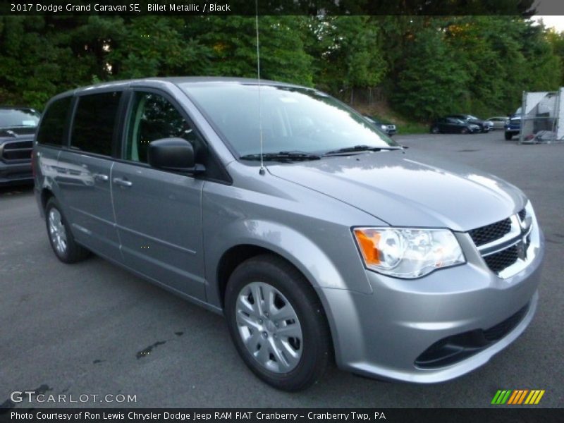 Billet Metallic / Black 2017 Dodge Grand Caravan SE