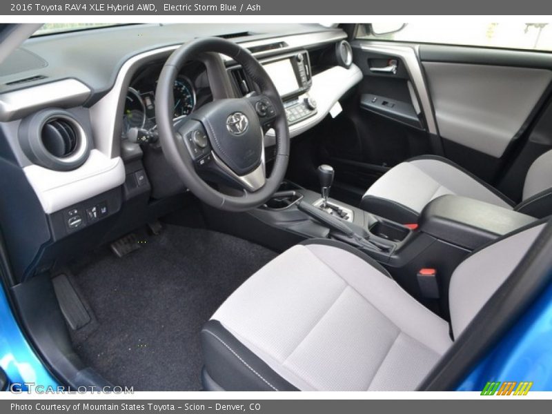  2016 RAV4 XLE Hybrid AWD Ash Interior