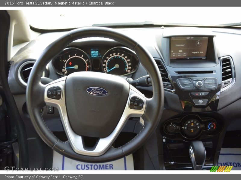 Magnetic Metallic / Charcoal Black 2015 Ford Fiesta SE Sedan